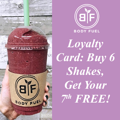 Loyalty cards for Body Fuel at Pittsford Plaza